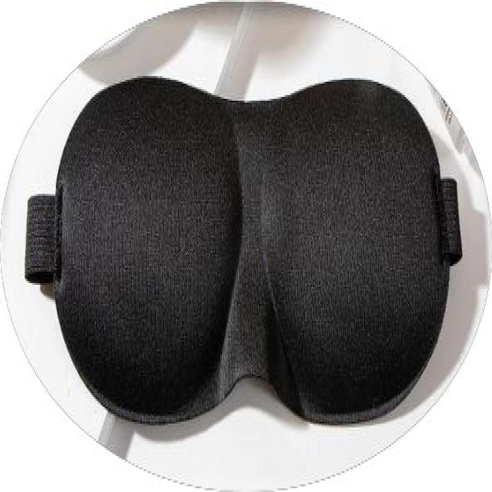 CUOREZ 3D Eye mask Sleep, Three-Dimensional Blackout Eye mask Sleep, Relieve Eye Fatigue, Eye Protection Eye mask, Nose Wing Model Does not Press The Eyes 3DNoseWingStyle-Black2pc