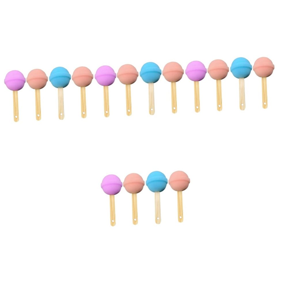 Healeved 16pcs Bath Sponges for Shower Women Scrubber for Body Washing Shower Sponges for Women for Bathing Newborn Long Handle Back Brush