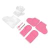 HOHXFYP 206Pcs Paraffin Wax Bath Liners, Pink ABS Paraffin Wax Bath Set, Adjustable Paraffin Baths Gloves,Flannel Foot Covers Pedicure Bags view 1