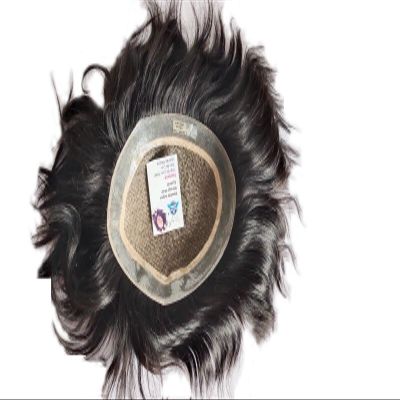 RITZPRIME MIRAGE DOUBLE LAYER FEEL NATURAL HAIR LINE REMY HUMAN HAIR PATCH MEN TOUPEE (10x8)