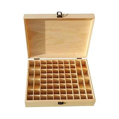 Duiaynke Wooden Cosmetic Case Oil Storage Box 68 Compartments Oil Storage Box for Nail Organizer Storage Organisation Boxes