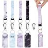 CAIRIAC Marble Lipstick Chapstick Holder Keychains Bulk, Lipstick Case for Women,Portable Lip Balm Holder with Clip, Travel Keychain Holder with Wristlet Lanyard Strap (5 Pcs) view 1