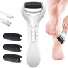 QIYUDS Electric Feet Callus Removers, Rechargeable Pedicure Tools with 4 Grinding Heads, 3 Adjustable Speed Feet Scrubber for Dead Skin/Powerful Exfoliation view 3