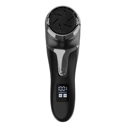 QIYUDS Electric Foot Callus Remover Kit, Rechargeable Foot Sharpener Portable Electronic Foot File Pedicure Tools, Professional Pedicure Feet Care (Color : Black)