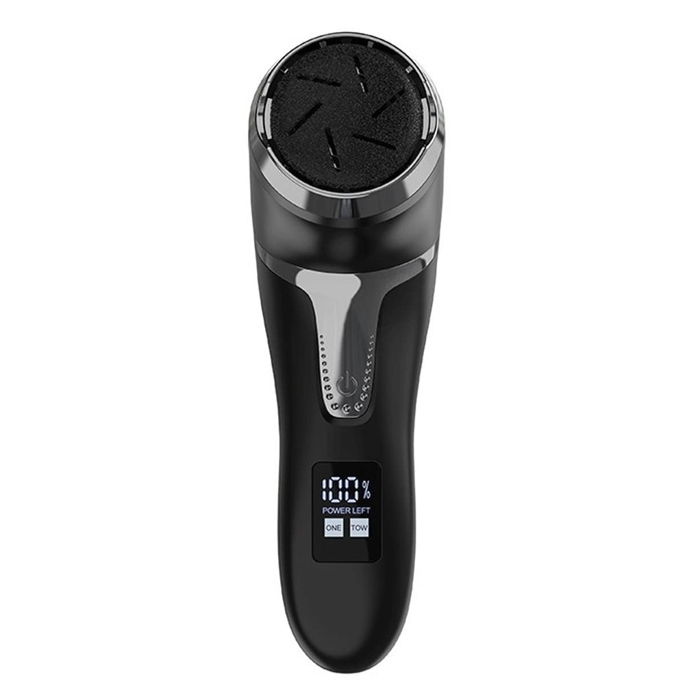 QIYUDS Electric Foot Callus Remover Kit, Rechargeable Foot Sharpener Portable Electronic Foot File Pedicure Tools, Professional Pedicure Feet Care (Color : Black)