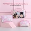 AmBealla Clear Cosmetic Bag Waterproof Makeup Bags with Brush Holder, Large Travel Toiletry Bag Organizer for Women, Portable Skincare & Beauty Tools Storage Case for Home&Trips 3pcs view 3