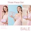 AmBealla Clear Cosmetic Bag Waterproof Makeup Bags with Brush Holder, Large Travel Toiletry Bag Organizer for Women, Portable Skincare & Beauty Tools Storage Case for Home&Trips 3pcs view 4