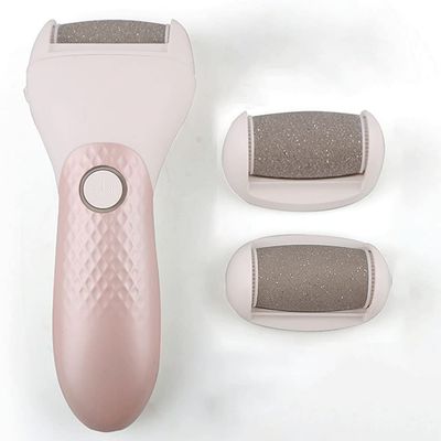 QIYUDS Electric Foot Callus Remover Kit,Rechargeable Callous removers Heads Portable Waterproof Foot File, Professional Pedicure Tools Feet Care (Color : Pink)