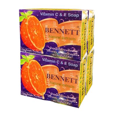 6x130 g Bennett Soap Vitamin C& E Natural Extracts Acne Aid Anti-Aging Skin