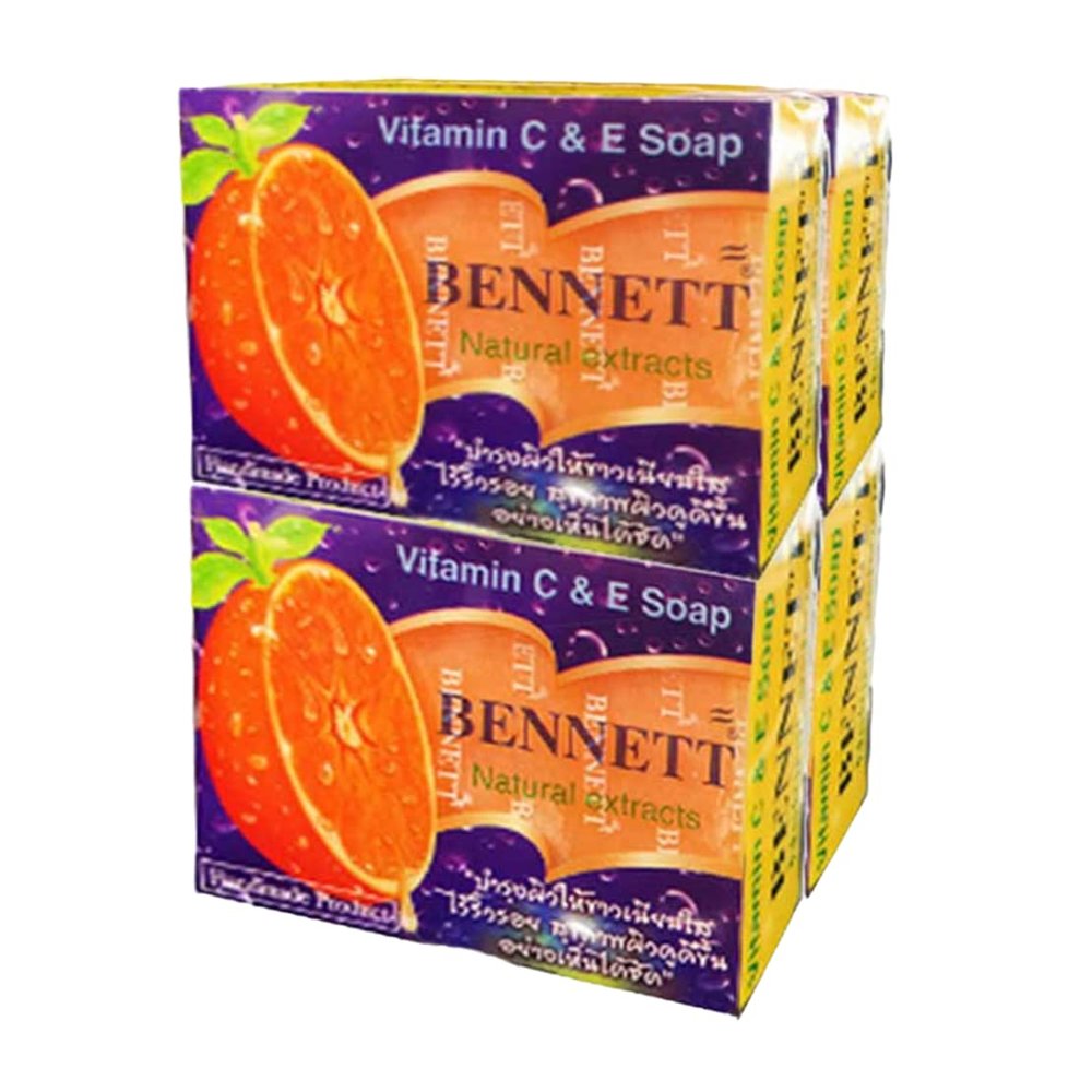 6x130 g Bennett Soap Vitamin C& E Natural Extracts Acne Aid Anti-Aging Skin