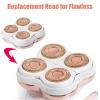 Flawliss Legs Shaver, Legs Hair Remover Replacement Heads for Finshing Toush Flawliss Replacement Heads with 1 Cleaning Brush view 2