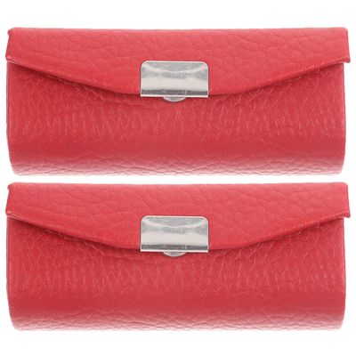 Beaupretty 2pcs Leather Lipstick Holder Case Portable Lipstick Storage Bag for Travel and Lightweight for Daily Use and Parties