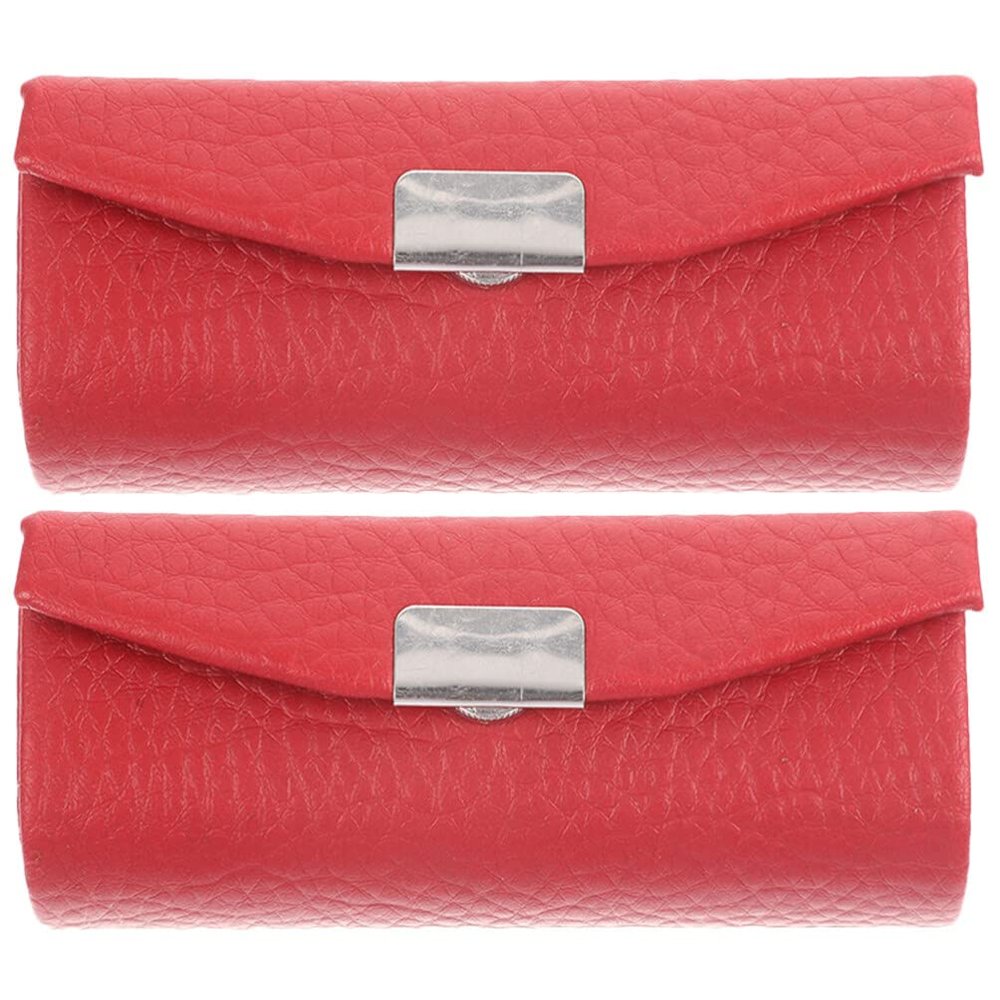 Beaupretty 2pcs Leather Lipstick Holder Case Portable Lipstick Storage Bag for Travel and Lightweight for Daily Use and Parties