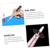 FOMIYES Professional Cordless Nail Drill Pen Manicure Machine for Gel Nails Low Noise Steady for Salon Home Use view 3