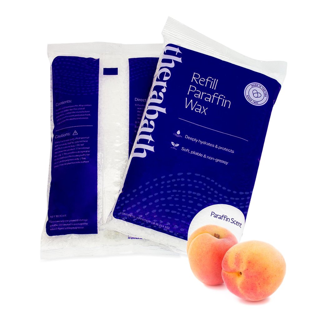Therabath Paraffin Wax Refill - Thermotherapy - Use to Relieve Arthritis Discomfort, Stiff Muscles, & Dry Skin - for Hands, Feet, Body - Deeply Hydrates & Protects - Made in USA, 4 lb. PeachE