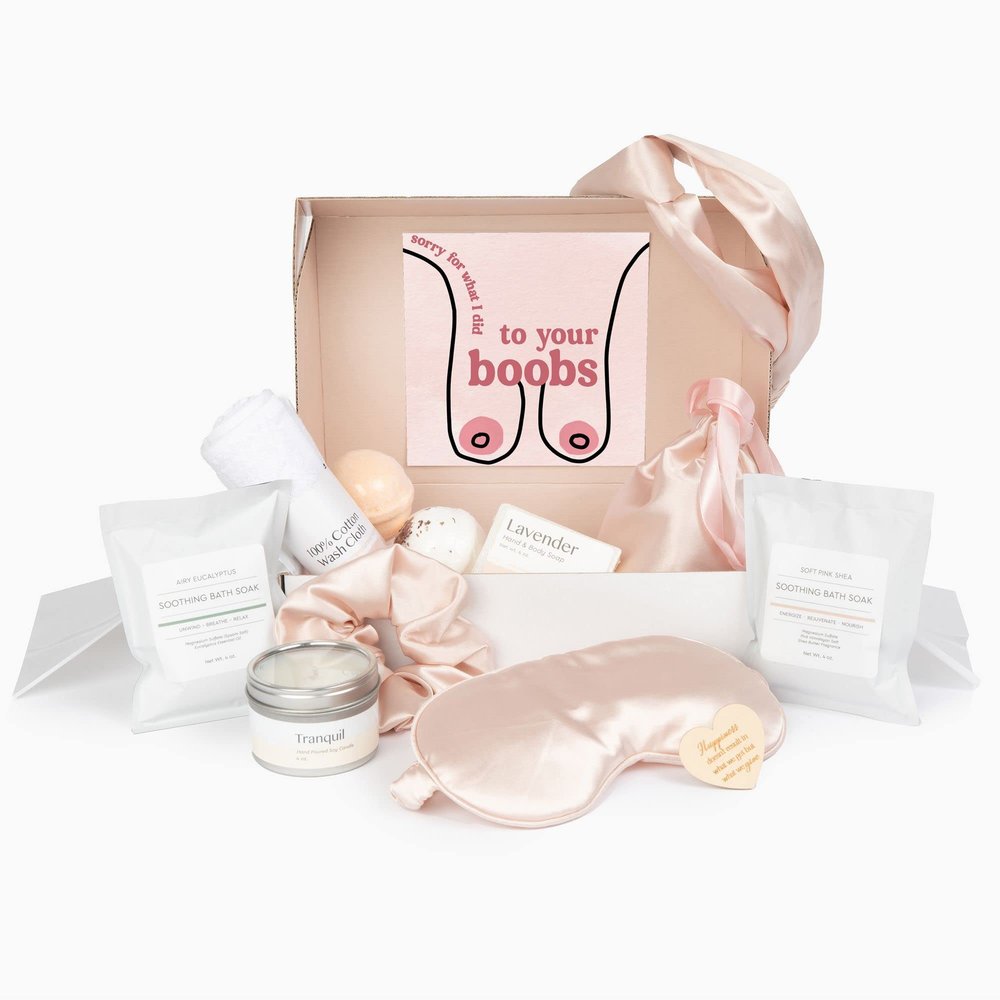 Dear Ava Spa Gifts for Women | Organic Self Care luxury Anti Stress Relaxing Bath and Body Kit Set Basket Box for Her with Heartfelt Card | Funny Spa Gifts for Girls
