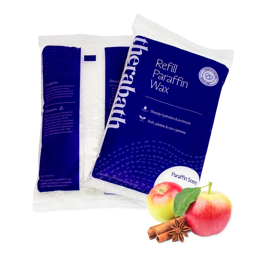 Therabath Paraffin Wax Refill - Thermotherapy - Use to Relieve Arthritis Discomfort, Stiff Muscles, & Dry Skin - for Hands, Feet, Body - Deeply Hydrates - Made in USA, 4 lb. Warm Apple Spice
