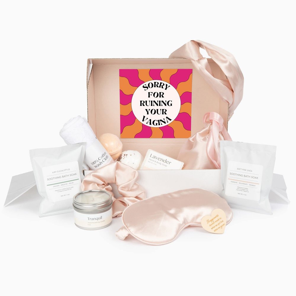 Dear Ava Spa Gifts for Women | Organic Self Care luxury Anti Stress Relaxing Bath and Body Kit Set Basket Box for Her with Heartfelt Card | Funny Gifts for Girls