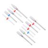 12pcs Ceramic Milling Cutter Drill Bit Electric Grinding Milling Cutter Files Ceramic Nail Drill Bit Bits Holder Set Cuticle Flame Rod for Nails D view 1