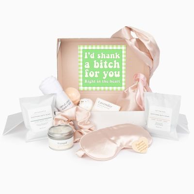 Dear Ava Spa Gifts for Women | Organic Self Care luxury Anti Stress Relaxing Bath and Body Kit Set Basket Box for Her with Heartfelt Card | Funny Spa Gift for Girls