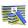 PrettyClaw 12pc Pumice Stone for Feet Callus Remover Pad Pedicure Tool Bar Removes Dead Skin Foot Scrubber Blue/Yellow (Pack of 12) view 1