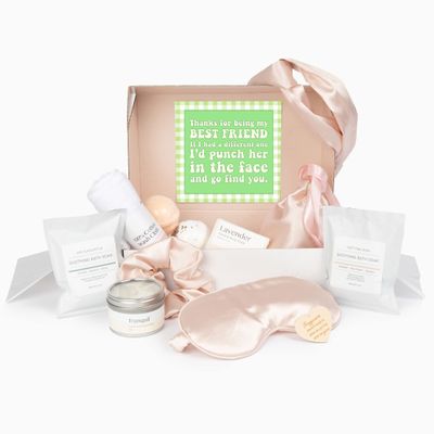 Dear Ava Spa Gifts for Women | Organic Self Care luxury Anti Stress Relaxing Bath and Body Kit Set Basket Box for Her with Heartfelt Card | Funny Spa Gift for Best Friend