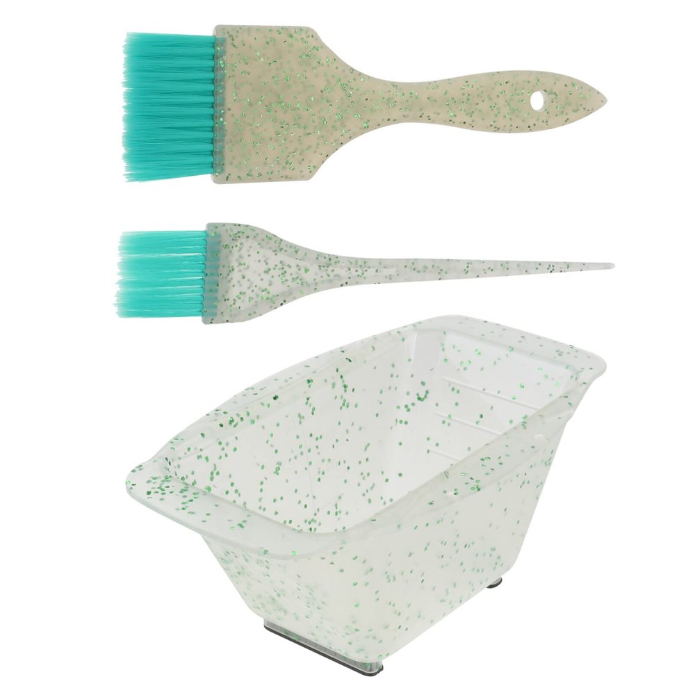 Beavorty 1set Salon Hair Dye Brush and Bowl Set Professional Hair Coloring Tool Kit for Even Application for Home and Salon Use