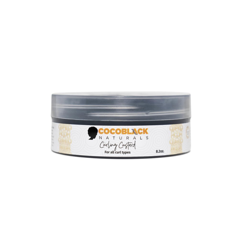 CocoBlack Naturals Curling Custard Ghana for Coily Kinky Type 4c Hair, 8.2 fl oz