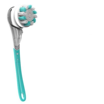 ACULIP Body Scrubber Shower Scrubber for Body, Electric Bath Shower Brush Body Brush Cleaning Massage Scrub Remove Exfoliating Modes Waterproof Long Handle Spa Tool (Color : Blue)