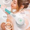 ACULIP Body Scrubber Shower Scrubber for Body, Electric Bath Shower Brush Body Brush Cleaning Massage Scrub Remove Exfoliating Modes Waterproof Long Handle Spa Tool (Color : Blue) view 3