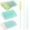 300 PCS/Sets Eyelash Extension Supplies Disposable Micro Swab Brush Match Eyebrow Spoolie Lip Brush Mascara Wand Applicator Mascara Applicator eyelashes Tool (all green handle) view 1