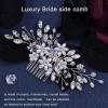 LOVFOIVER Rhinestone Wedding Hair Comb Pearls and Crystal Bridal Hair Piece Wedding Flower Hair Accessories for Women and Girls view 4