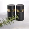 Set of Two Matte Black Airless Moisturizer Pump Dispensers (1.5 oz.) - Home & Travel Containers for Creams, Lotions Jar view 1
