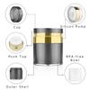 Set of Two Matte Black Airless Moisturizer Pump Dispensers (1.5 oz.) - Home & Travel Containers for Creams, Lotions Jar view 3