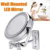 NOVOCE Vanity Mirror, 6" Diameter Bathroom Shaving Makeup Mirror with LED Lights Wall Mount Two Sides Extendable Rotate Cosmetic Mirror Magnifying 7X view 2