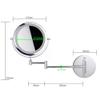 NOVOCE Wall Mount LED Lighted Makeup Mirror, Dual-Sided 1X/5X Magnification 360 Swivel Extendable Bathroom Cosmetic Vanity Mirror Chrome Finish Powered by Batteries view 2