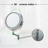 NOVOCE Wall Mount LED Lighted Makeup Mirror, Dual-Sided 1X/5X Magnification 360 Swivel Extendable Bathroom Cosmetic Vanity Mirror Chrome Finish Powered by Batteries view 3