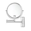 8 Inch Wall-Mounted Shaving Mirror 7X Magnification + Normal Double Side Cosmetic Make up Bathroom Makeup Mirror Extending Folding and Chrome Finished view 1