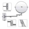 8 Inch Wall-Mounted Shaving Mirror 7X Magnification + Normal Double Side Cosmetic Make up Bathroom Makeup Mirror Extending Folding and Chrome Finished view 4
