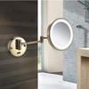 NOVOCE 8 inch LED Light Wall Mount Vanity Makeup Mirrors Double Sided Human Body Induction Magnifying Bathroom Shaving Adjustable Arms Cosmetic Mirror view 2