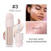 Hocossy Liquid Highlighter Makeup Face Highlighters & Luminizers, Pink Highlighters Makeup for Long Lasting Shimmer Natural Glow, Body Highlighter Easy to Apply with Cushion Applicator (#3 Rose gold) view 2