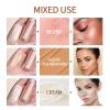 Hocossy Liquid Highlighter Makeup Face Highlighters & Luminizers, Pink Highlighters Makeup for Long Lasting Shimmer Natural Glow, Body Highlighter Easy to Apply with Cushion Applicator (#3 Rose gold) view 4