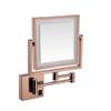 NOVOCE Vanity Mirror Makeup Mirror Wall Mounted USB Charging Cordless LED Illuminated Makeup Mirror 3X Magnification Extending Folding Double Side with Drilling Or Without Drilling Rose Gold view 1
