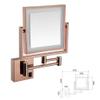 NOVOCE Vanity Mirror Makeup Mirror Wall Mounted USB Charging Cordless LED Illuminated Makeup Mirror 3X Magnification Extending Folding Double Side with Drilling Or Without Drilling Rose Gold view 2