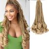 French Curl Braiding Hair Blonde 24 Goddess Box Braids Crochet Hair for Black Women Pre Looped French Curly Braiding Hair 14 Inch Curly Crochet Hair French Curls Spiral Braids(#24) view 1