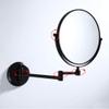 NOVOCE Wall Mount Makeup Mirror, Round Shape Double-Sided 3X Magnification 360 Swivel Extendable Bathroom Cosmetic Vanity Mirror 8 Inch Chrome Finish,8inches (Color : 6inches) view 3