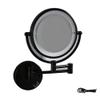 NOVOCE LED Lighted Wall Mount Makeup Mirror Two-Sided, 8-Inch Extension Wall Mount Mirror, 360 Degree Swivel Bathroom Mirror, 3X Magnification Wall Mounted Vanity Mirror, 11" Extension view 1