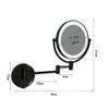 NOVOCE LED Lighted Wall Mount Makeup Mirror Two-Sided, 8-Inch Extension Wall Mount Mirror, 360 Degree Swivel Bathroom Mirror, 3X Magnification Wall Mounted Vanity Mirror, 11" Extension view 2