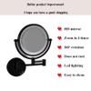 NOVOCE LED Lighted Wall Mount Makeup Mirror Two-Sided, 8-Inch Extension Wall Mount Mirror, 360 Degree Swivel Bathroom Mirror, 3X Magnification Wall Mounted Vanity Mirror, 11" Extension view 3