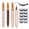 2023 New Self-Adhesive Eyeliner Eyelash Glue Pencil-With 5 Pairs False Eyelashes. Magic Self-Adhesive Long-Lasting Eye Liner Eyelash Glue Pen, Liquid Eyeliner Pen, Non Magnetic (3PCS) view 1